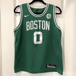 Youth Boston Celtics Jason Tatum Jersey, Green/White